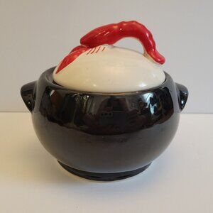 Shawnee Pottery Kenwood Lobster Ware Covered Pot #907 Vintage